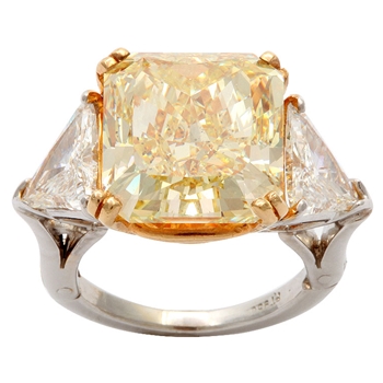 Spectacular Fancy Yellow Diamond Ring