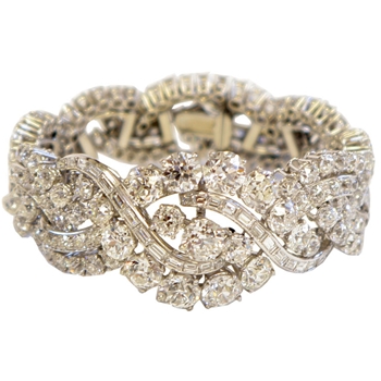 Spectacular Boucheron Platinum Diamond Bracelet