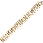 Gold and Diamond Lace Bracelet